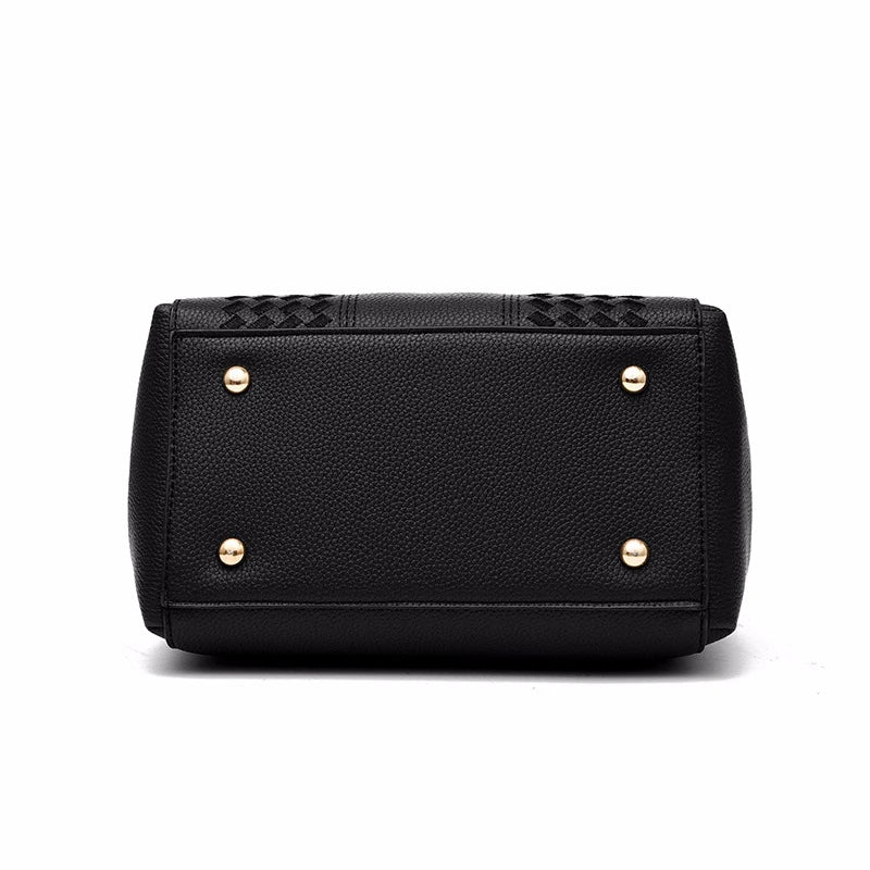 Prime Deal Zone women's leather embroidery messenger bag with a hair ball design, stylish leather handbag for women.