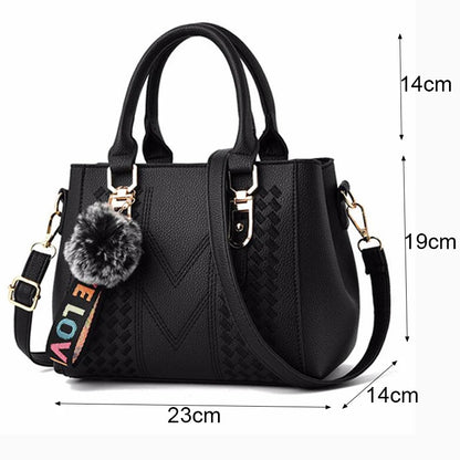 Prime Deal Zone embroidery leather messenger bag for women, stylish leather handbag with intricate embroidery and a hand-held design.