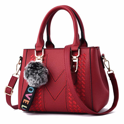 Leather embroidery messenger bag for women with hand strap, stylish ladies handbag, Prime Deal Zone fashion accessory.