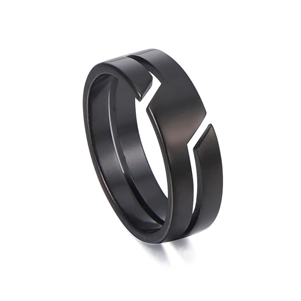 stainless steel minimalist band ring - view 20