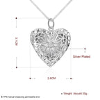 Sterling silver photo frame pendant necklace on snake chain for women, available in 18 to 24 inches, wedding and fashion jewelry