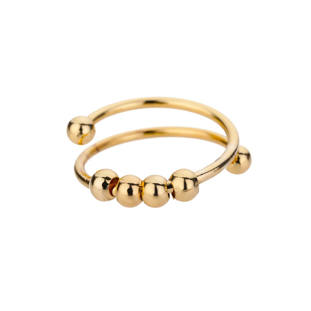 stainless steel spinner anxiety ring, adjustable - view 7