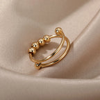 stainless steel spinner anxiety ring, adjustable - view 4