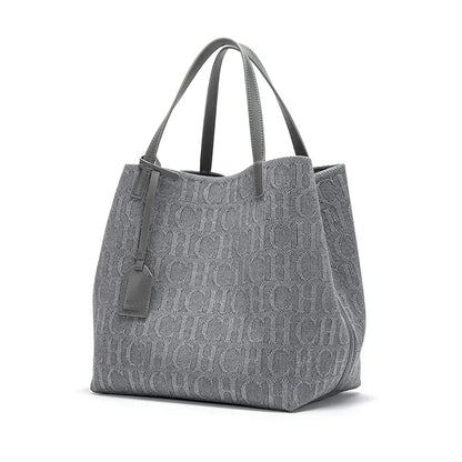 Prime Deal Zone CH high-quality craft large capacity ladies shoulder handbag with pure color design and outer pocket.
