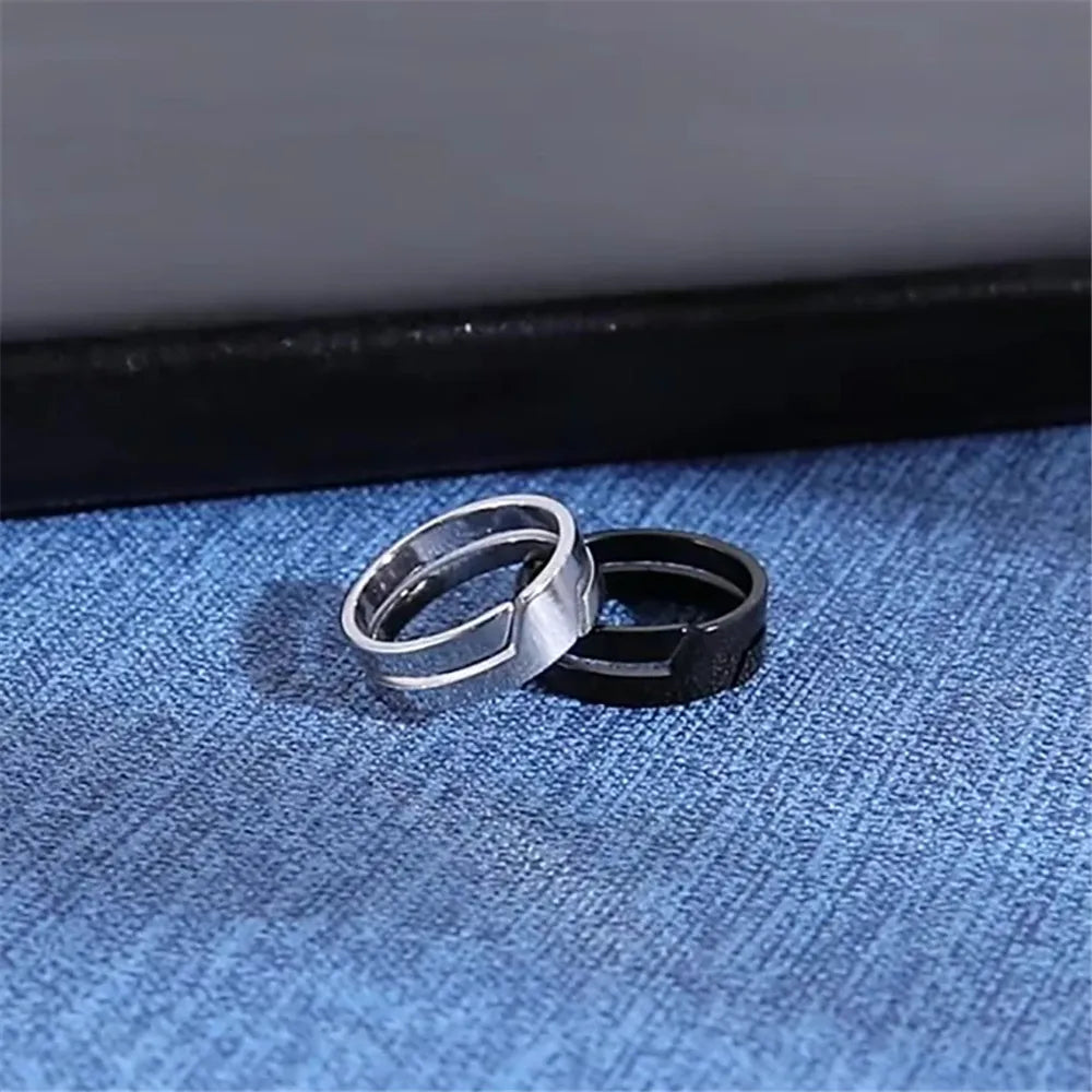 stainless steel minimalist band ring - view 2