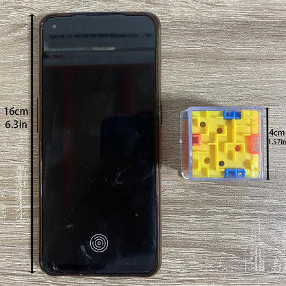 Prime Deal Zone mini 3D maze magic cube with transparent sides, rolling ball puzzle and stress-relief toy for children.
