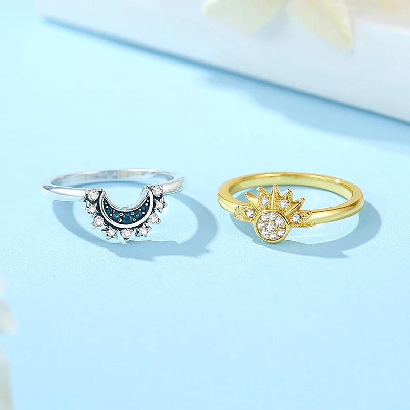 925 Sterling Silver Crown Heart Ring with Zircon