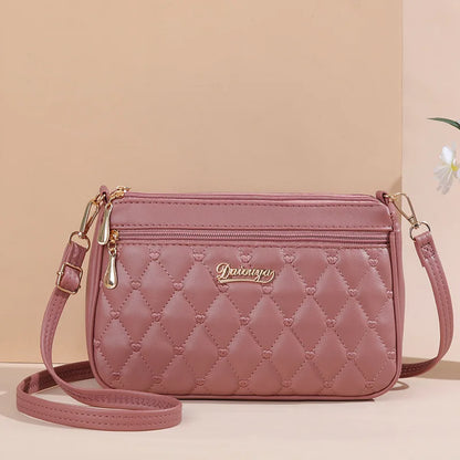 Leather embroidery messenger bag for women, Prime Deal Zone, stylish women's handbag with embroidered design and adjustable strap.