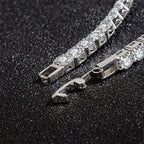 925 sterling silver tennis bracelet, CZ links - view 9