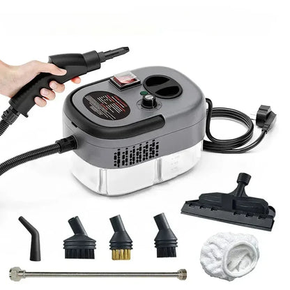 Prime Deal Zone handheld steam cleaner for high temperatures, ideal for air conditioners, kitchens, cars, floors, and more cleaning tasks.