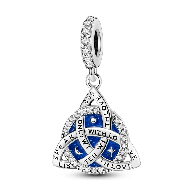 925 Sterling Silver Charm Beads — Mixed Dangle Designs