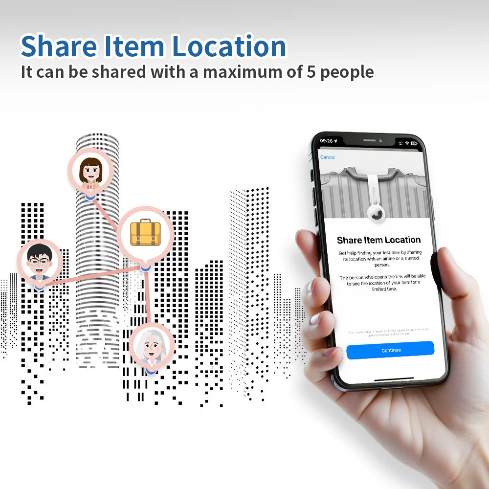 Prime Deal Zone smart location tracker for Apple Find My app, compact anti-lost smart tag with Bluetooth positioning.