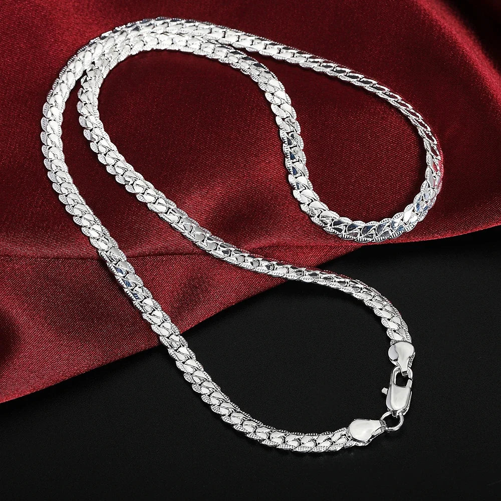 stainless steel 6mm chain necklace, unisex - view 12