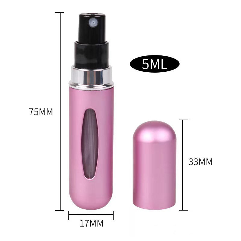 Prime Deal Zone 5ml perfume refill bottle, portable mini spray jar with scent pump, empty cosmetic atomizer for travel use