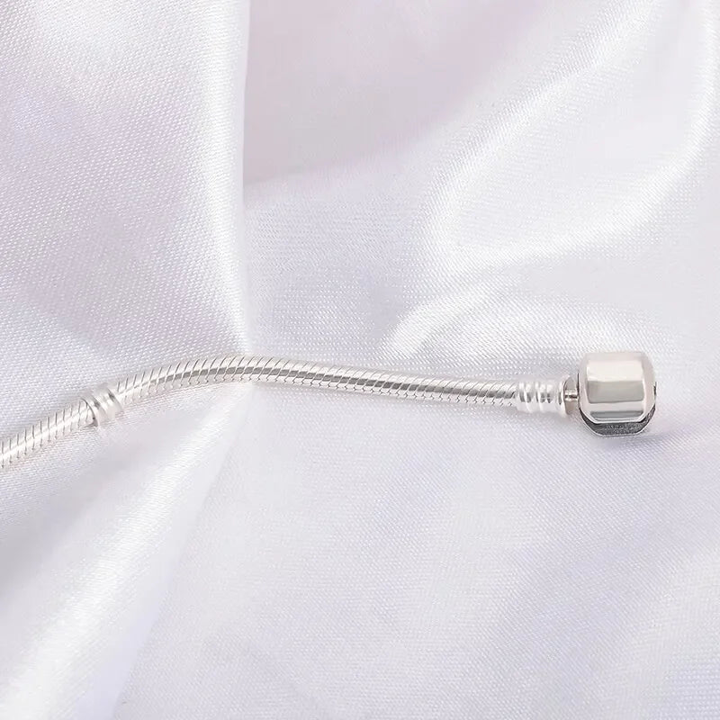 925 sterling silver snake chain bracelet, smooth - view 14