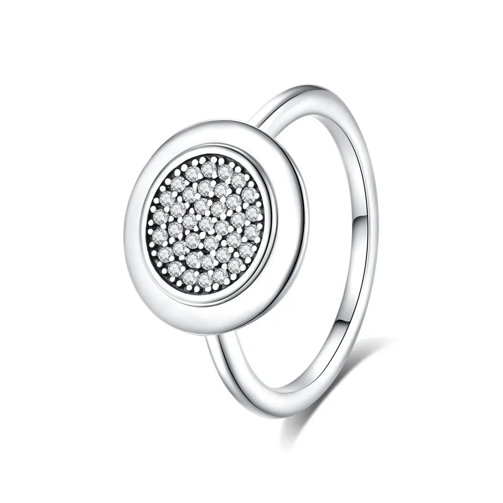 925 Sterling Silver Crown Heart Ring with Zircon