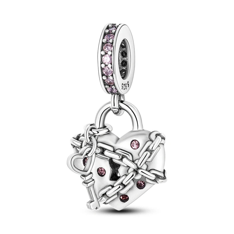 925 Sterling Silver Charm Beads — Mixed Dangle Designs