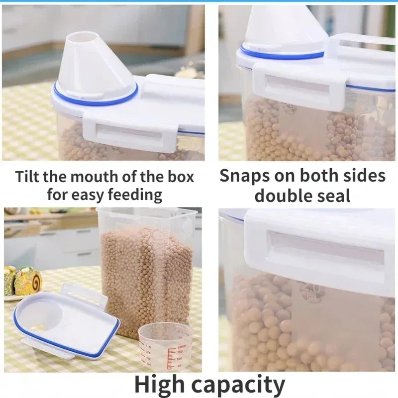Prime Deal Zone Freshness Lock Tank 2kg pet food storage container with measuring cup for keeping pet food fresh and organized