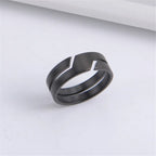 stainless steel minimalist band ring - view 14