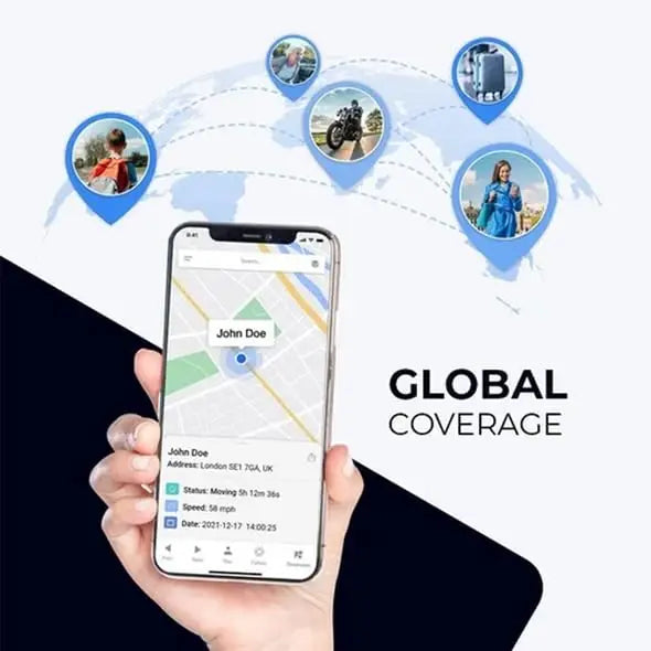 Mini GPS tracker for vehicles by Prime Deal Zone, compact anti-lost locator with Bluetooth tracking system.