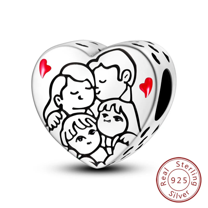925 Sterling Silver Charm Beads — Love, Family & Life Designs