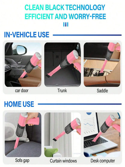 Prime Deal Zone 3-in-1 car and household vacuum cleaner with integrated suction, blowing functions, USB charging, compact design