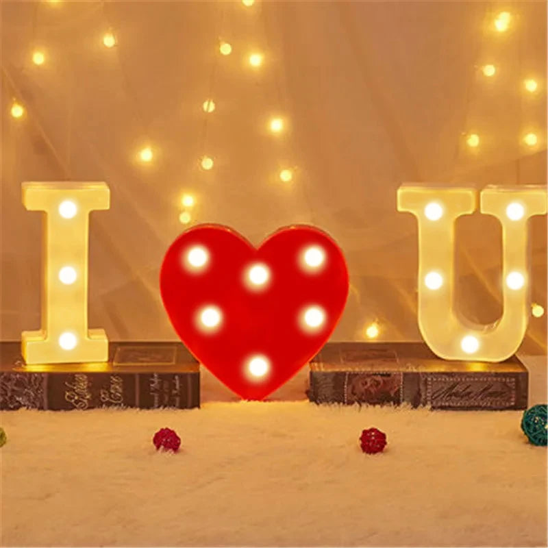 Prime Deal Zone luminous alphabet LED letter lamp, glowing decorative night light for home, wedding, birthday, or Christmas celebrations.