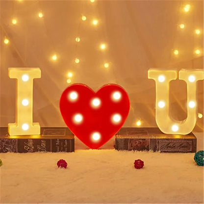 Prime Deal Zone luminous alphabet LED letter lamp, glowing decorative night light for home, wedding, birthday, or Christmas celebrations.