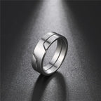 stainless steel minimalist band ring - view 12