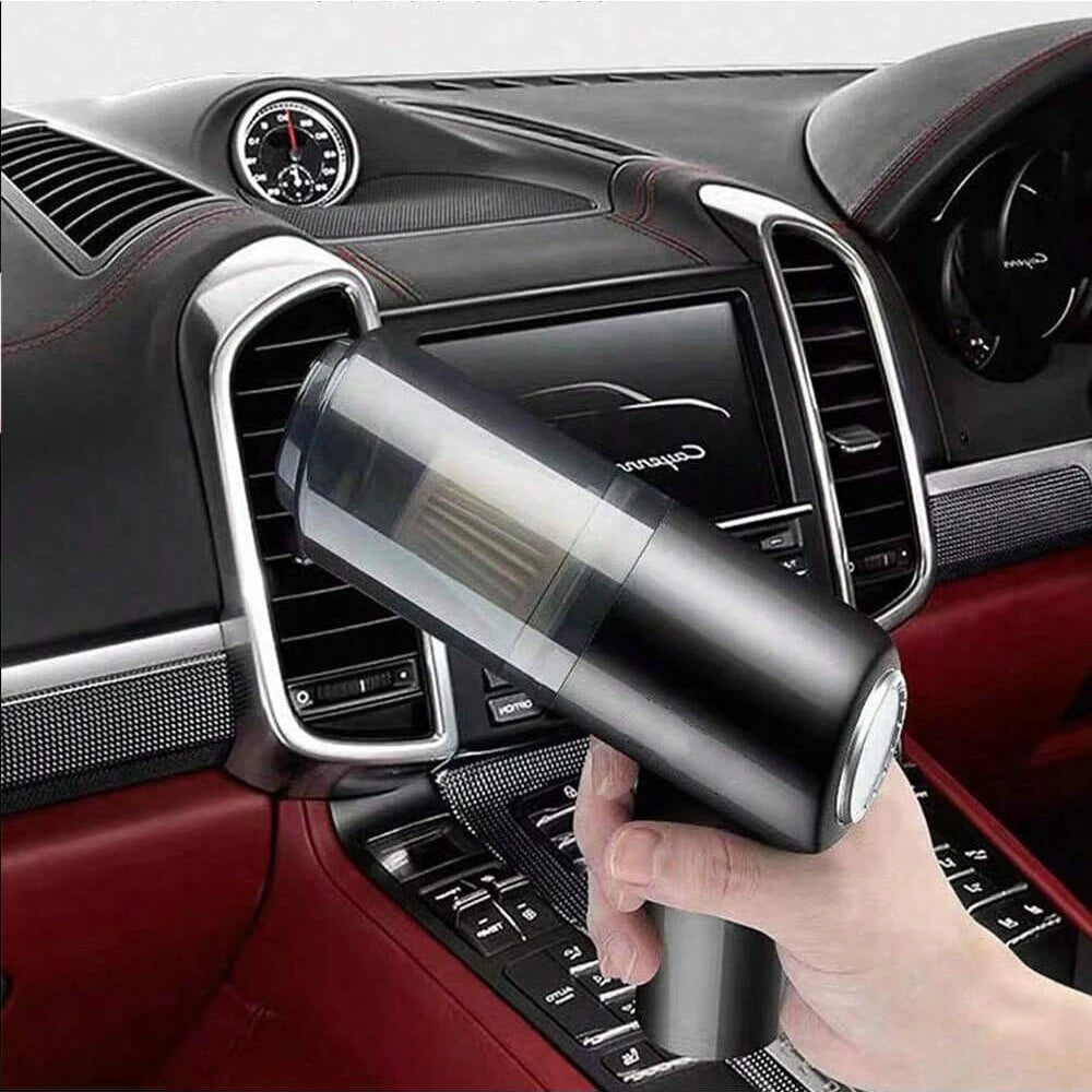Prime Deal Zone 3-in-1 car and household vacuum cleaner with integrated suction and blowing, USB rechargeable, compact design.
