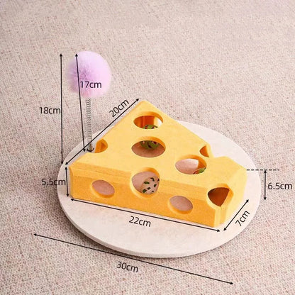 Prime Deal Zone cat puzzle maze toy with felt box, bell ball, and interactive holes for kittens to play and challenge their hunting instincts