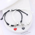 luminous glow bead couple bracelet set, stars moons and hearts - view 4