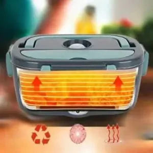 Prime Deal Zone 1.5L 60W electric portable lunch box food warmer with leak-proof design, suitable for car and home use.