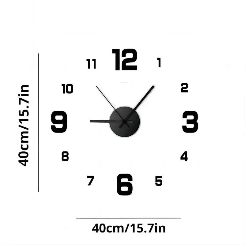 Creative frameless DIY wall clock decal by Prime Deal Zone, silent clock for living room or office wall decoration.