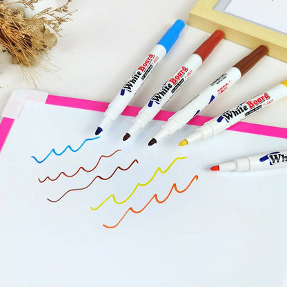 Prime Deal Zone floating water pen set with colorful ink, spoon, and chalk art tools for kids, ideal for water painting and graffiti drawing.