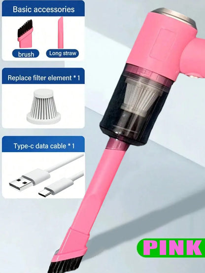 Prime Deal Zone 3-in-1 portable vacuum cleaner with suction and blowing functions, USB charging, ideal for car and household cleaning