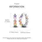 925 sterling silver zircon drop earrings, four-leaf clover and star - view 19