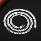 stainless steel 6mm chain necklace, unisex - view 2