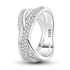925 sterling silver X ring detail shot