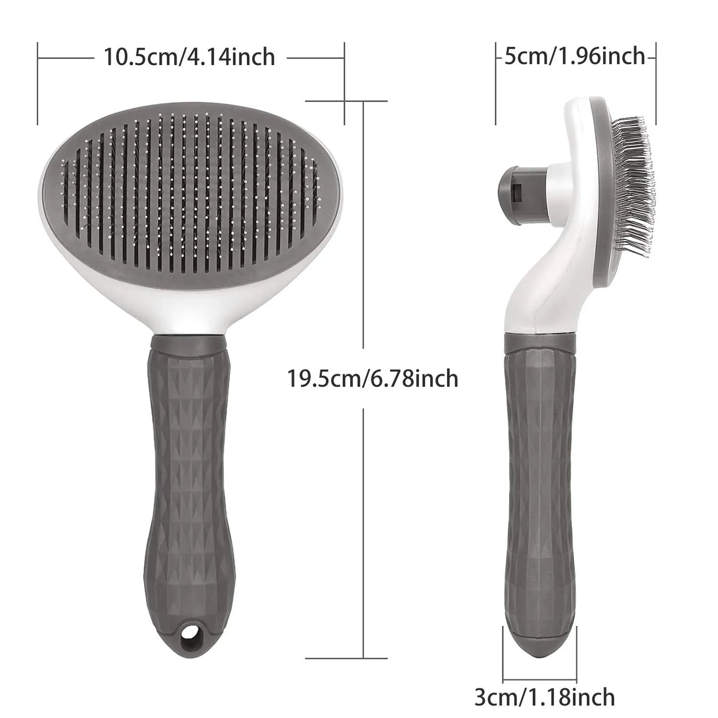 Prime Deal Zone pet dog and cat grooming brush with self-cleaning comb for removing pet hair and dematting.