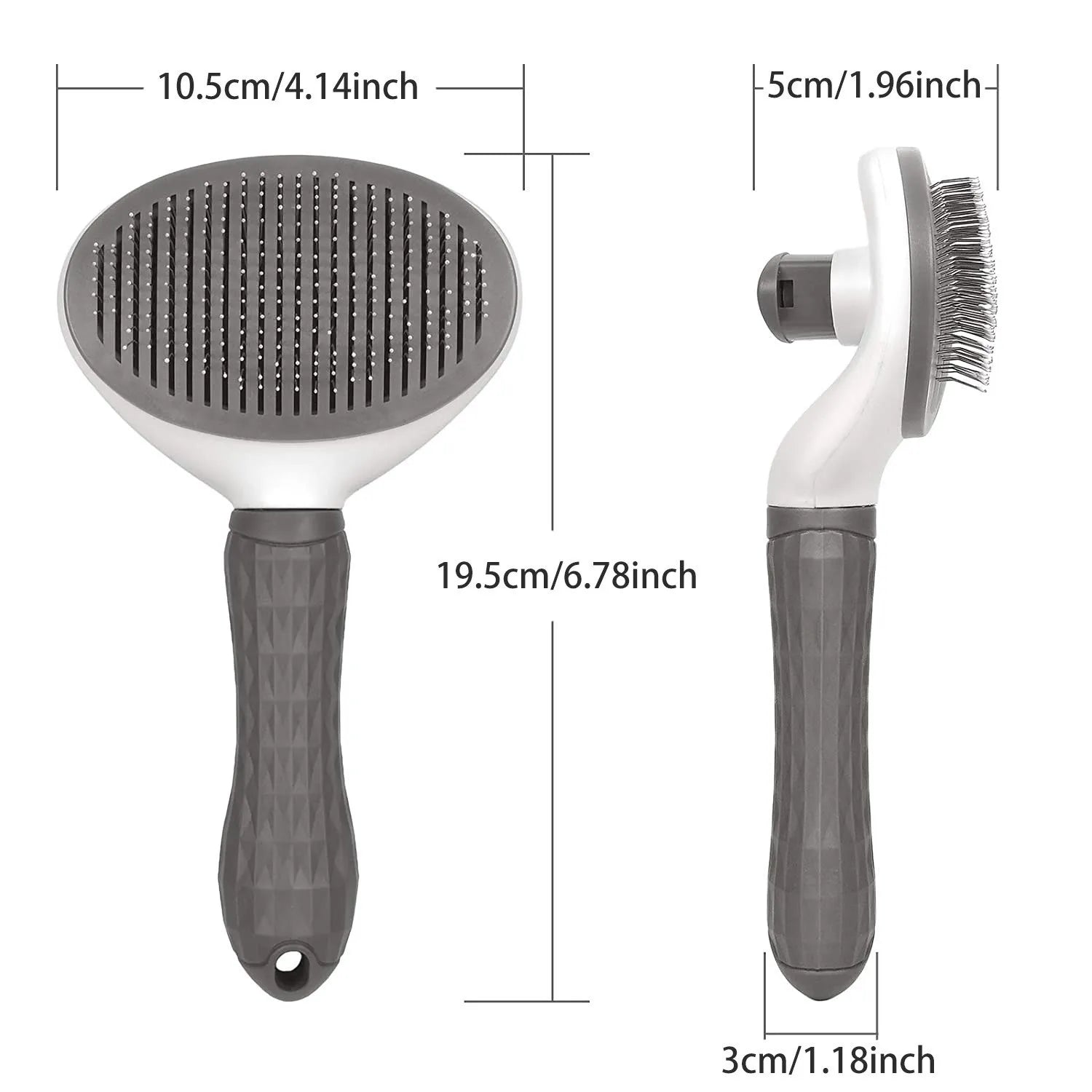 Prime Deal Zone pet dog and cat grooming brush with self-cleaning comb for removing pet hair and dematting.