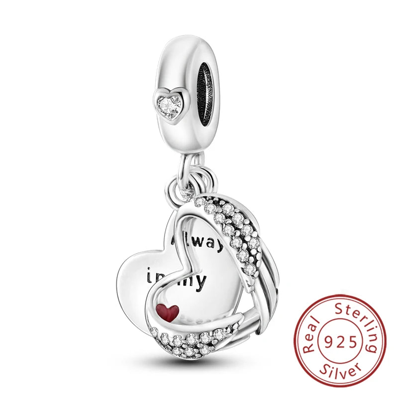 925 Sterling Silver Charm Beads — Love, Family & Life Designs