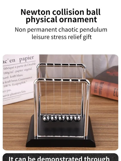 Prime Deal Zone Newton's Cradle balance steel balls, desktop physics science toy for stress relief and home decoration.