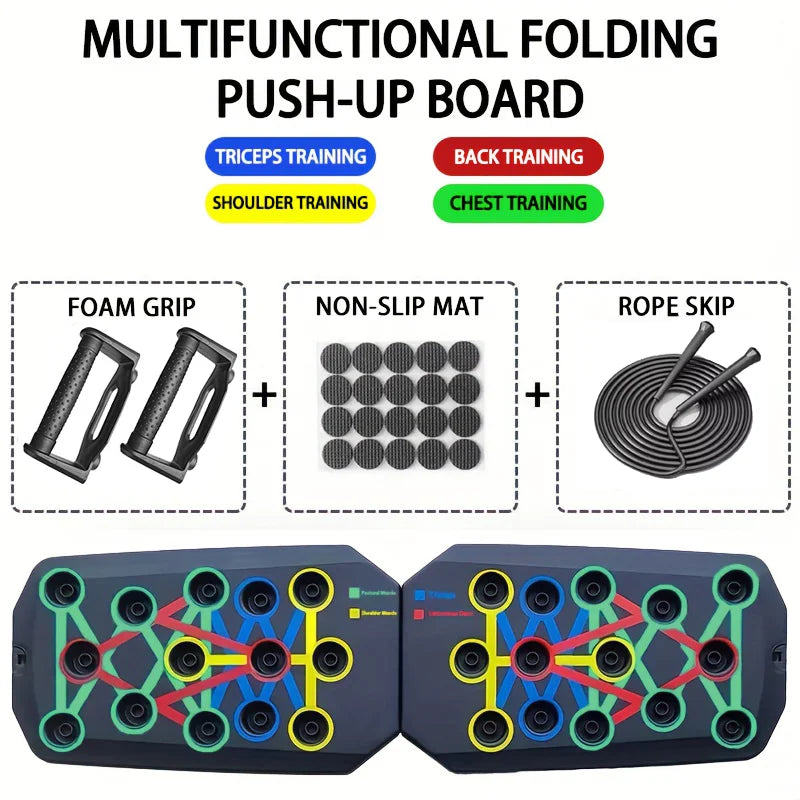 Prime Deal Zone portable multifunctional push-up board set with handles for chest, arms, abdomen, and back training.