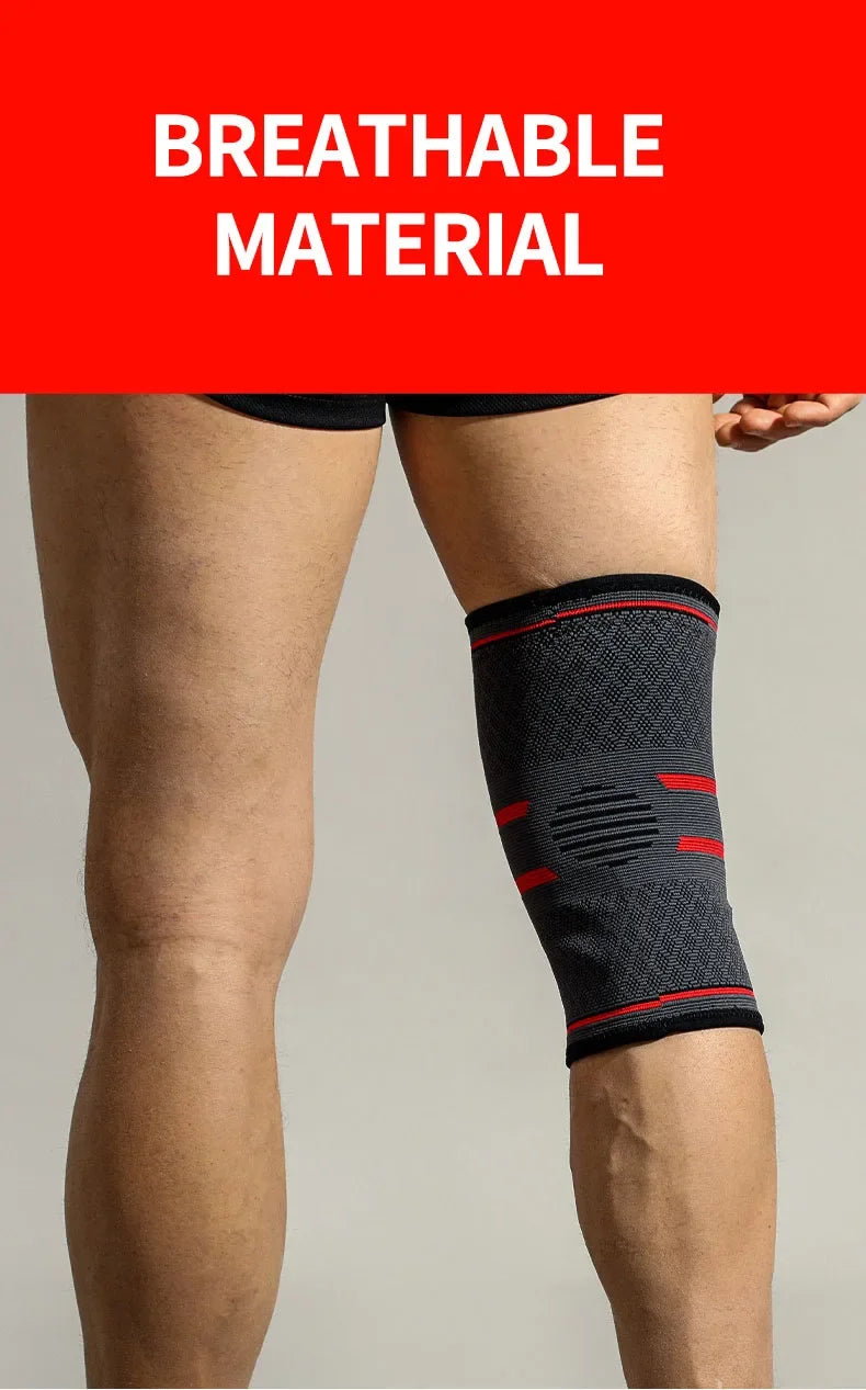 Prime Deal Zone breathable elastic compression knee support sleeve for basketball, running, and cycling.