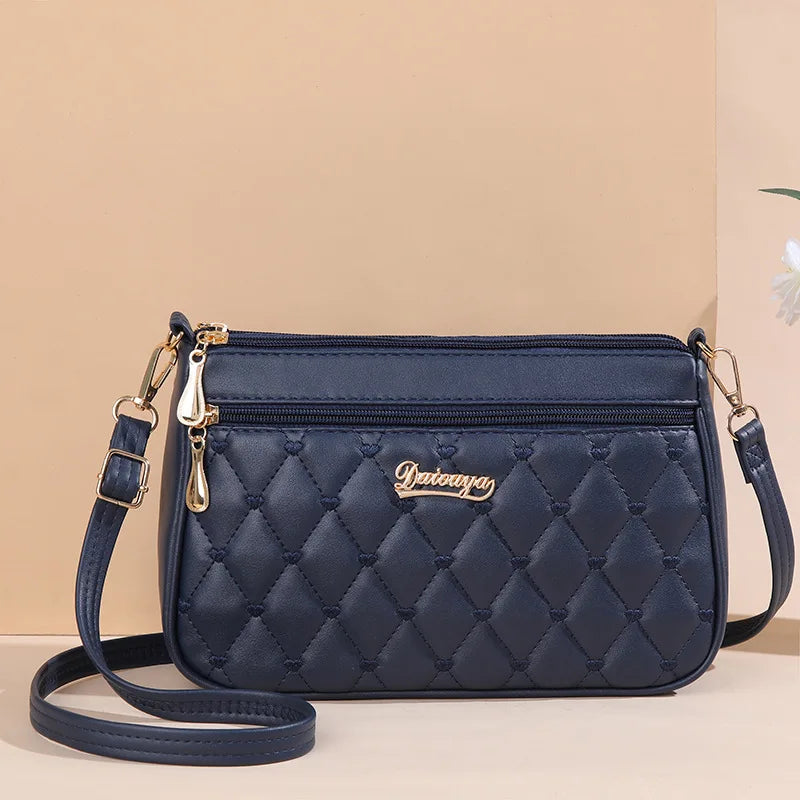 Leather embroidery messenger bag for women with hand strap, stylish ladies handbags by Prime Deal Zone.