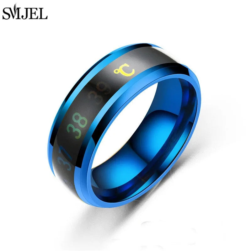 stainless steel body temperature display ring - view 14