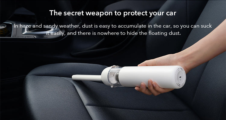 Xiaomi Mijia portable handheld vacuum cleaner with cyclone suction, compact wireless dust collector for home and car cleaning.