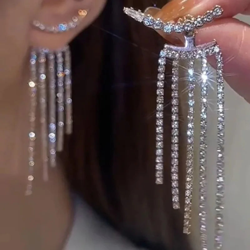 Y2K irregular liquid metal clip earrings - view 20