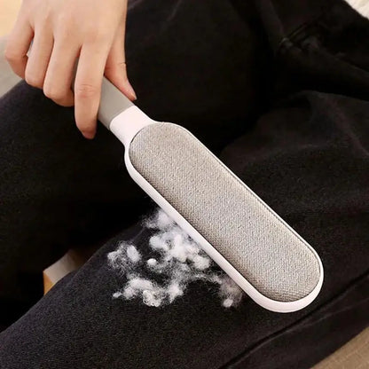 Prime Deal Zone double-sided pet hair remover lint brush for cats, clothing, sofa, and carpet cleaning with electrostatic sticky surface.